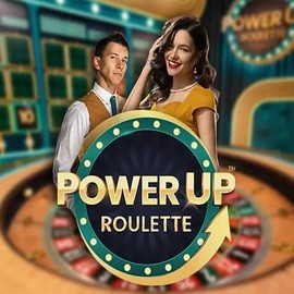 PowerUP Roulette logo by Pragmatic Play at Shuffle Casino